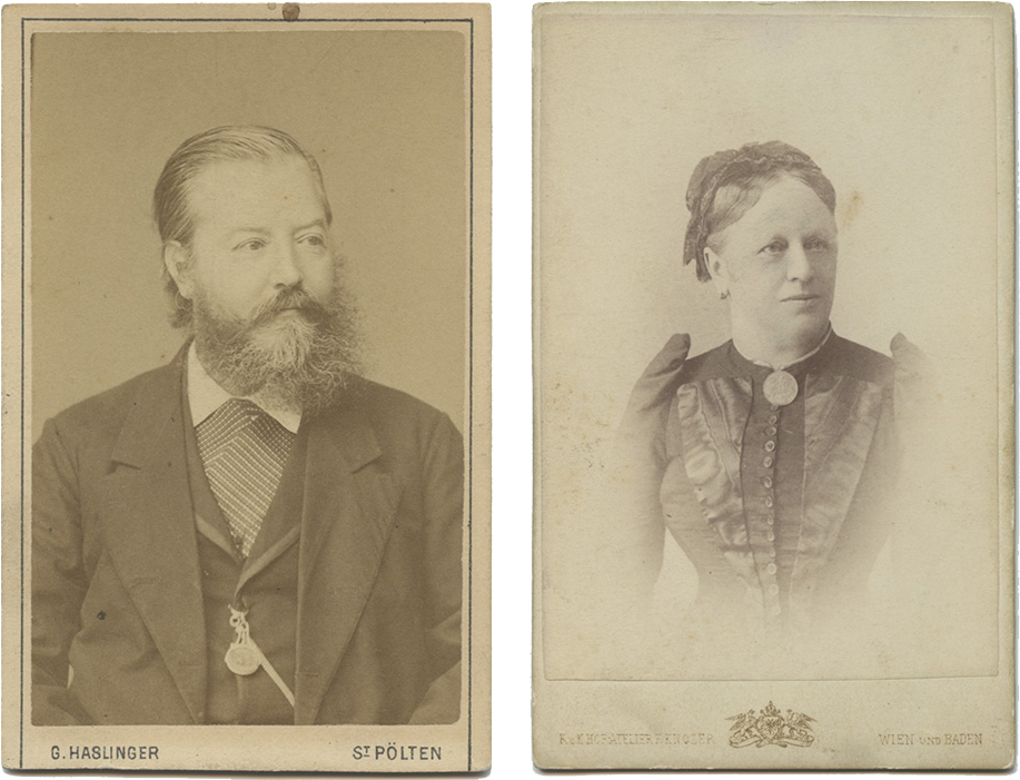 My ancestors Maximilian Ritter von Spaun and Karoline Loetz (photos: private collection)